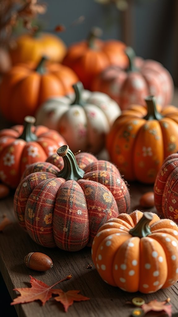 cozy fabric covered pumpkins project