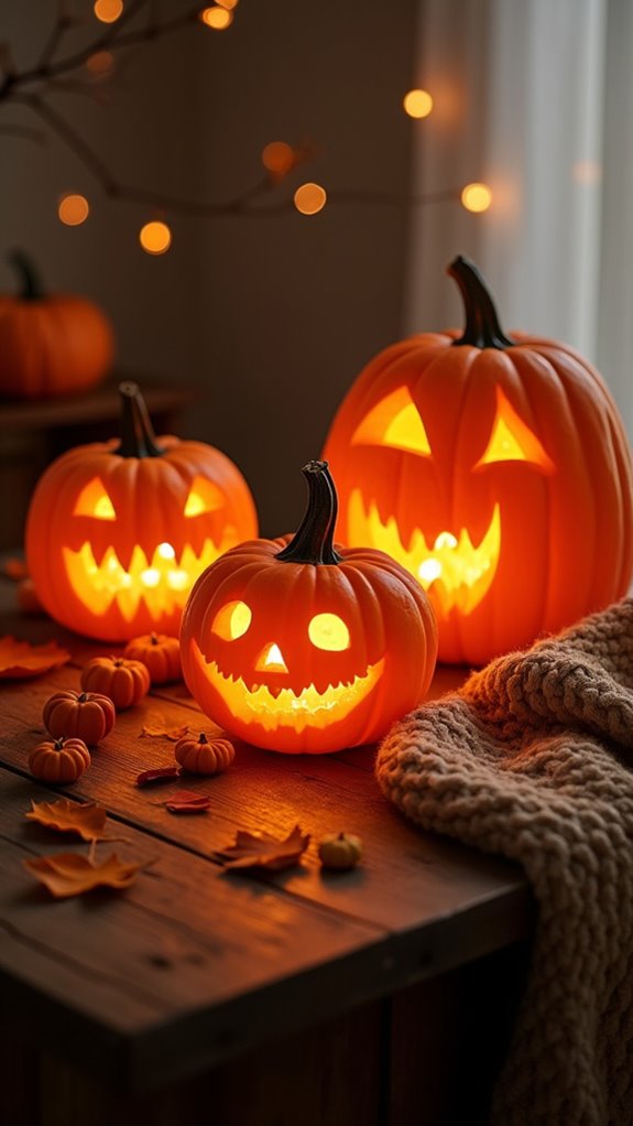 cozy fall pumpkin lanterns