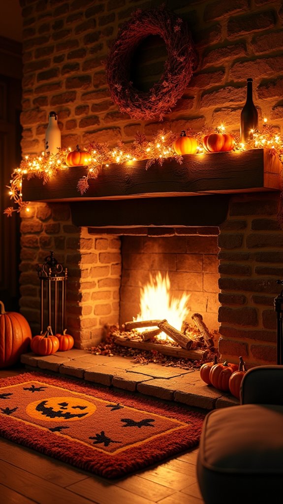 cozy fireplace gathering space