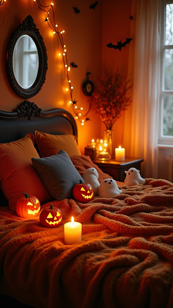 cozy halloween ambiance created