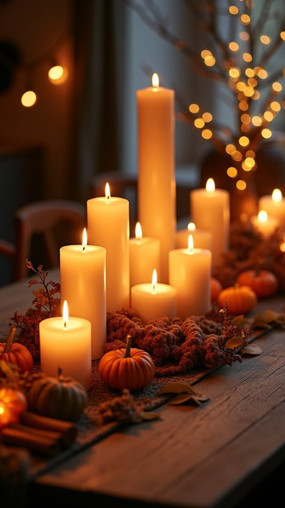 cozy halloween candle ambiance