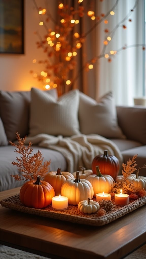 cozy halloween coffee table