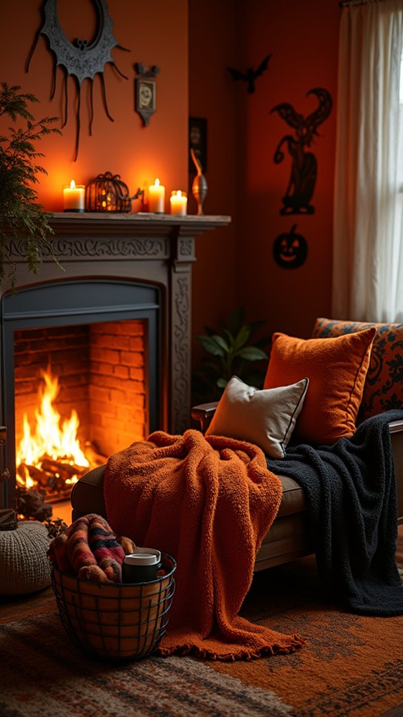 cozy halloween gathering atmosphere