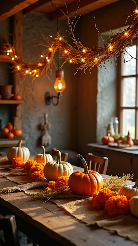 cozy halloween natural decor