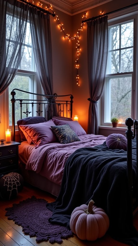 cozy halloween textile decor