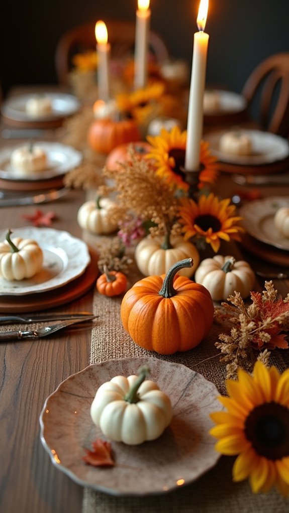 cozy harvest table setting
