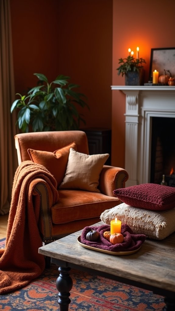 cozy layered textures decor