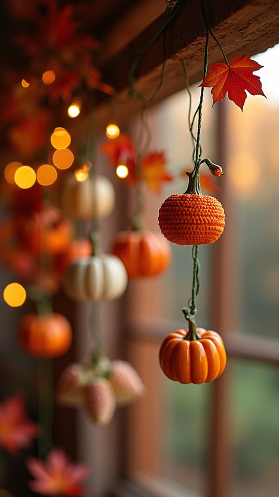 cozy pumpkin garland decoration