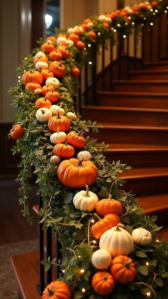 cozy pumpkin garland decoration