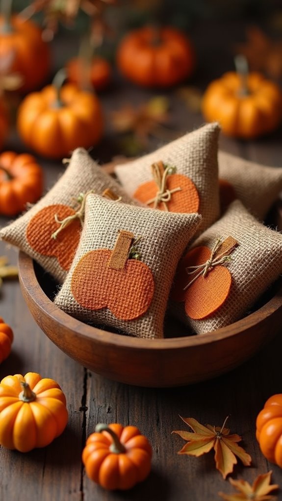 cozy pumpkin spice sachets