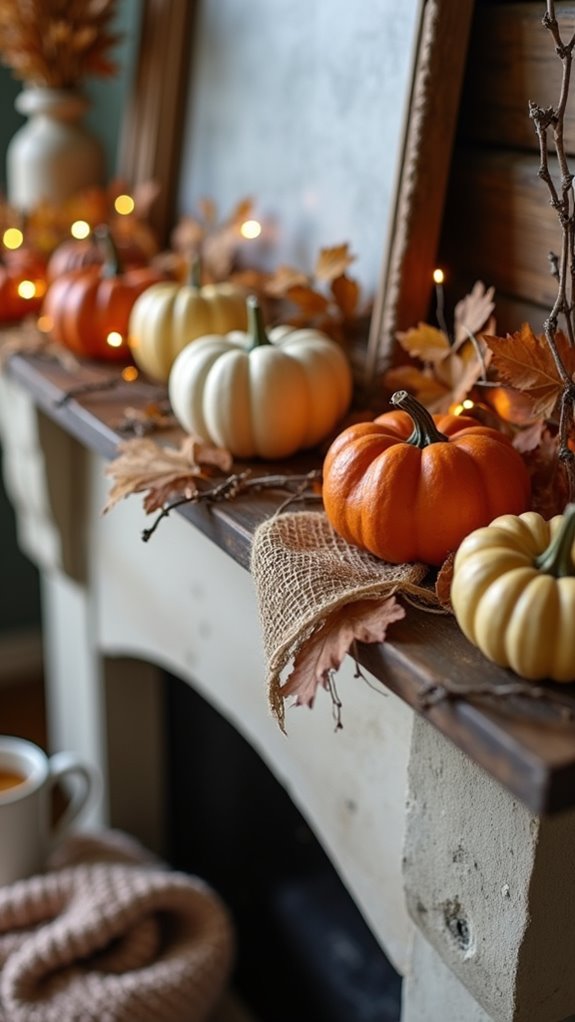 cozy rustic pumpkin decor