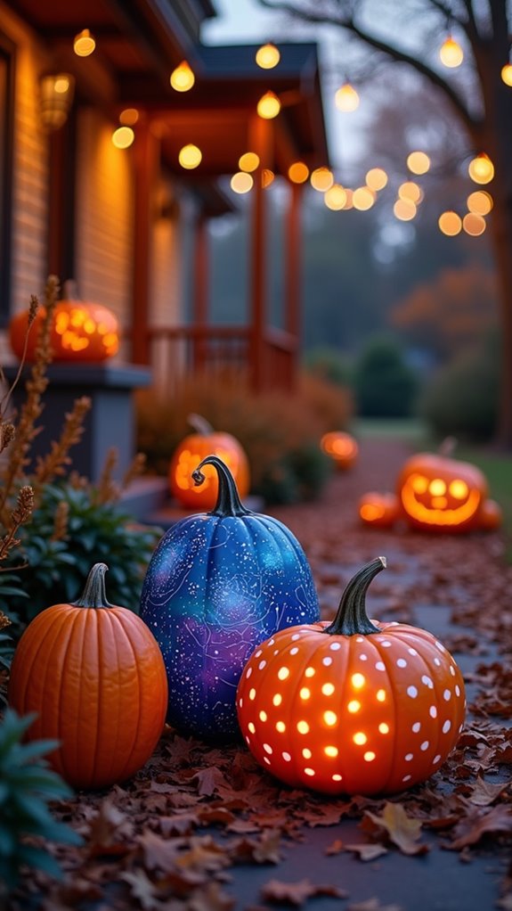 creative colorful pumpkin decoration
