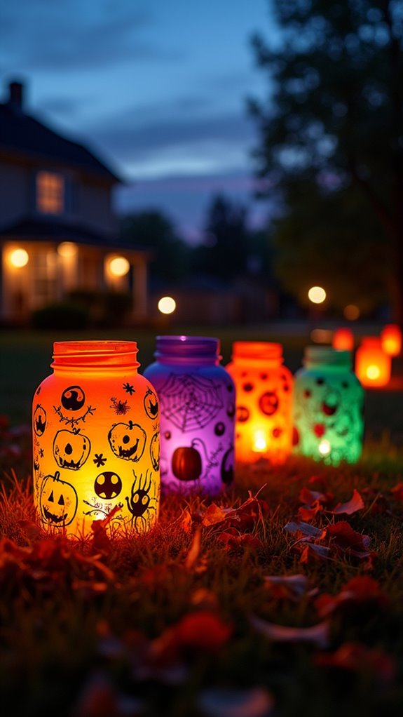 creative halloween lantern painting
