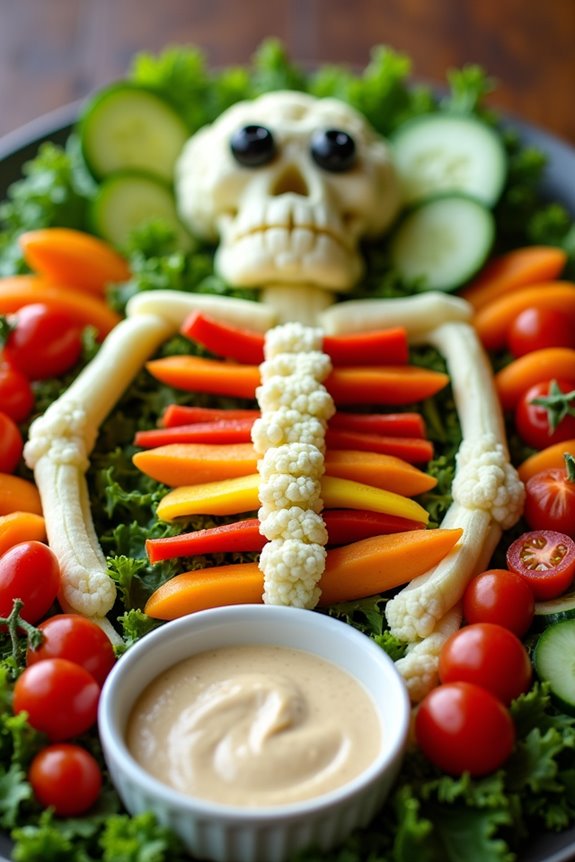 creative halloween veggie platter