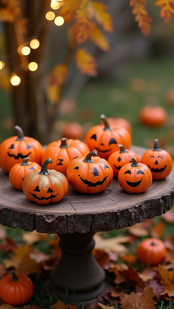 creative mini pumpkin displays