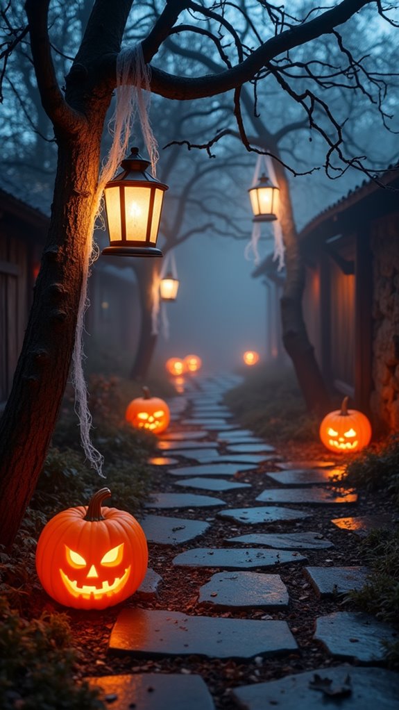 creepy candlelit ambiance created