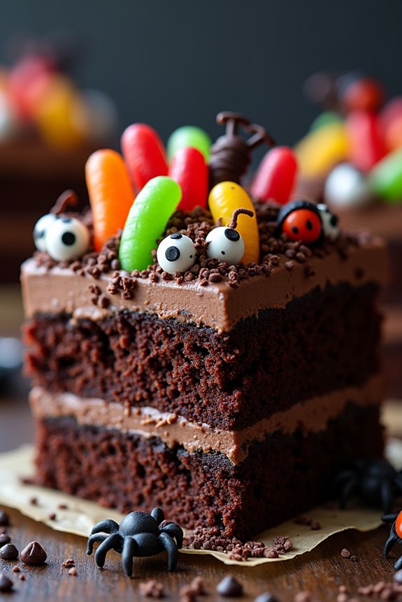 creepy crawly bug cake