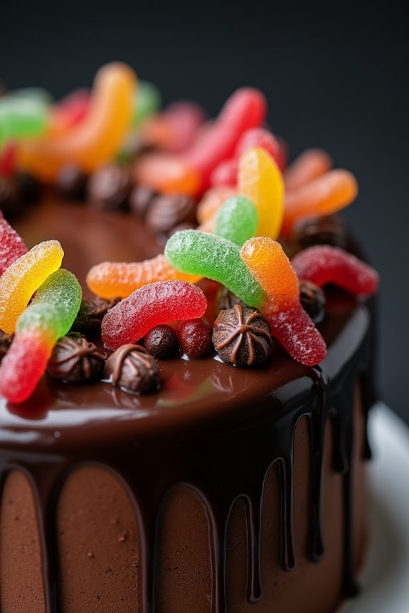 creepy crawly halloween cake