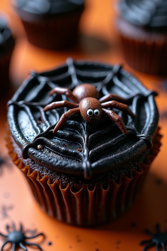 creepy crawly halloween cupcakes