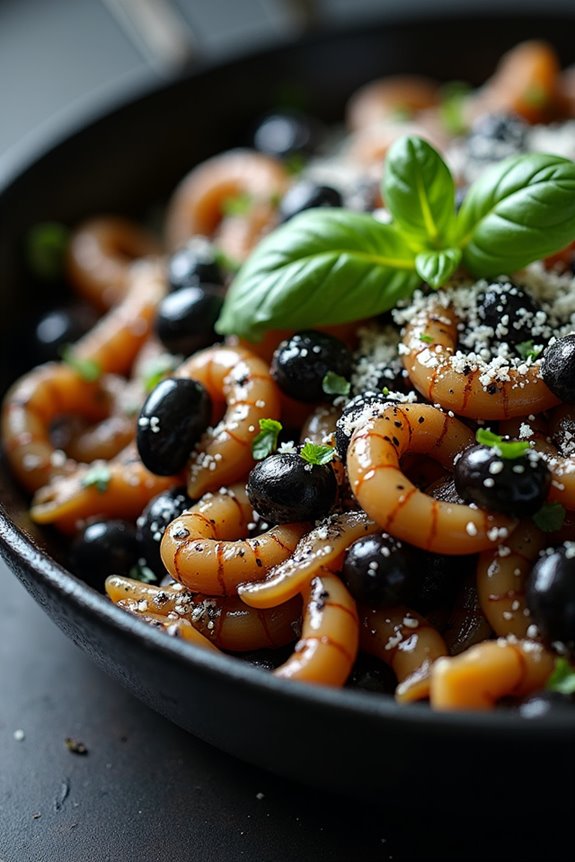 creepy crawly halloween pasta