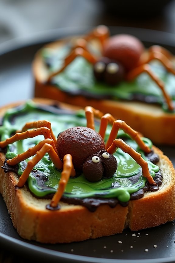 creepy crawly halloween toast