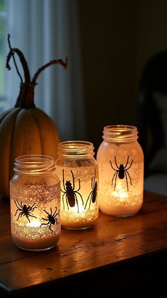 creepy crawly jar lanterns