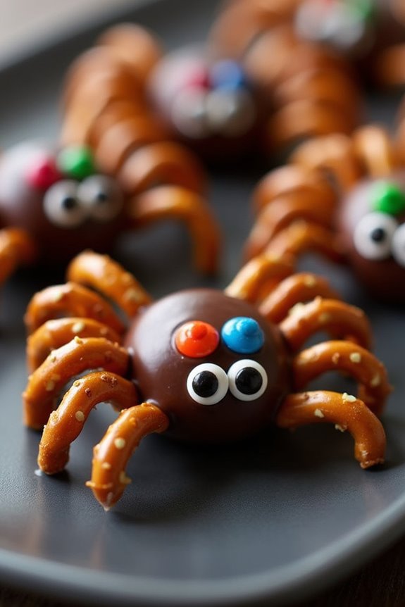creepy crawly pretzel spiders