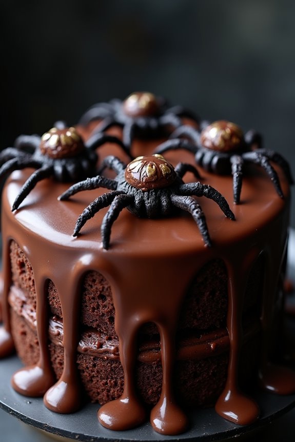 creepy crawly spider cake