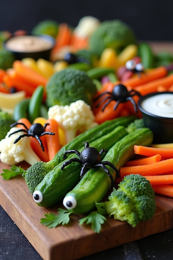 creepy crawly vegetable platter
