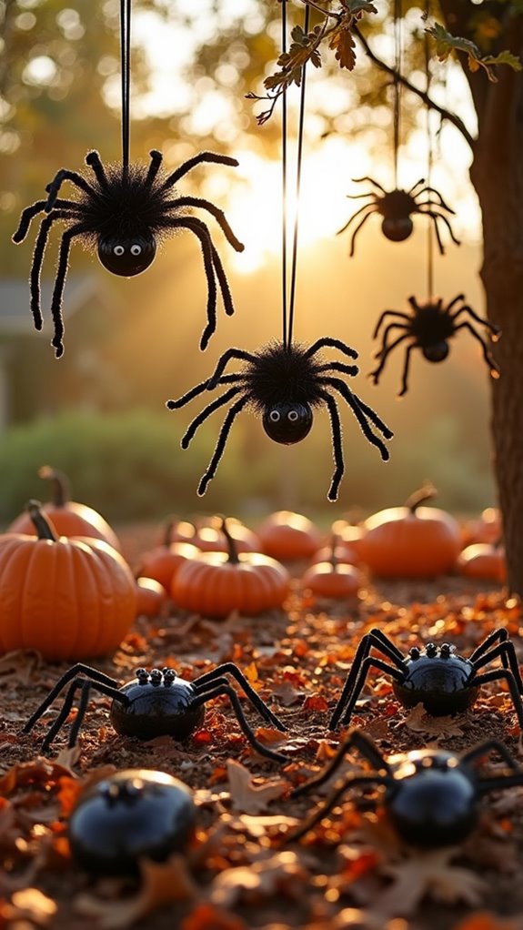 creepy diy spider decorations
