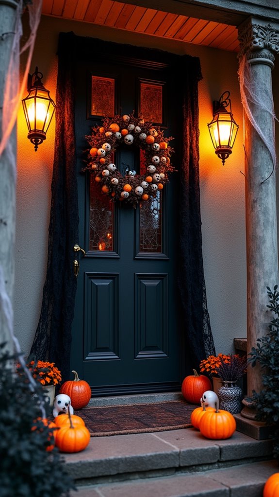 creepy halloween door decorations