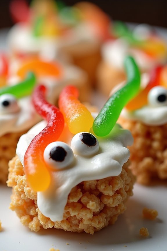 creepy halloween rice treats