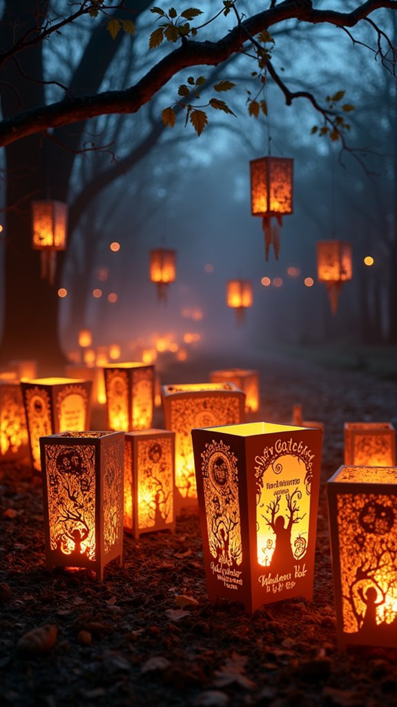 creepy lanterns with quotes