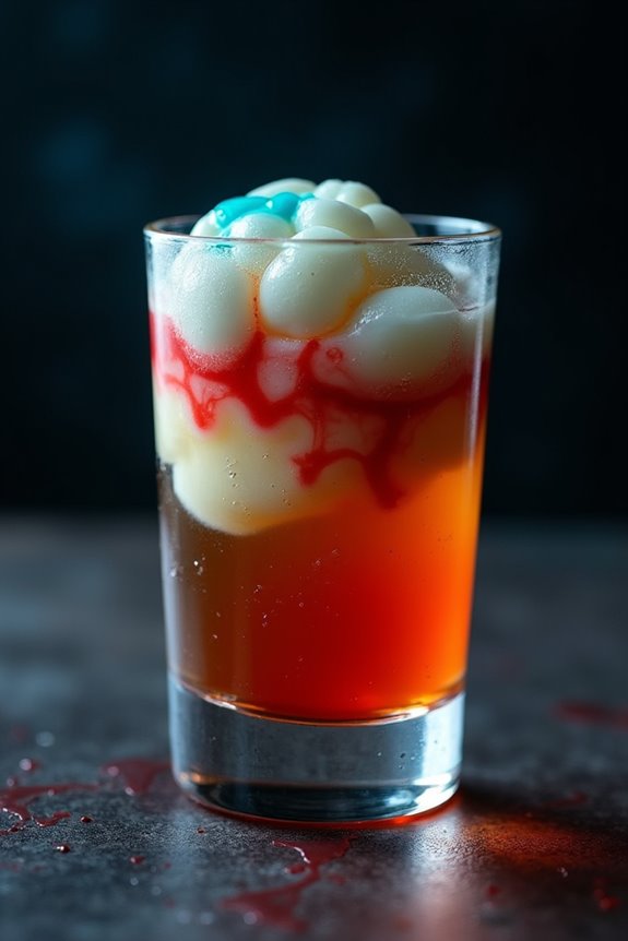creepy layered halloween cocktail