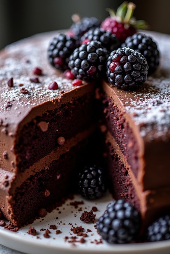 decadent dark chocolate dessert