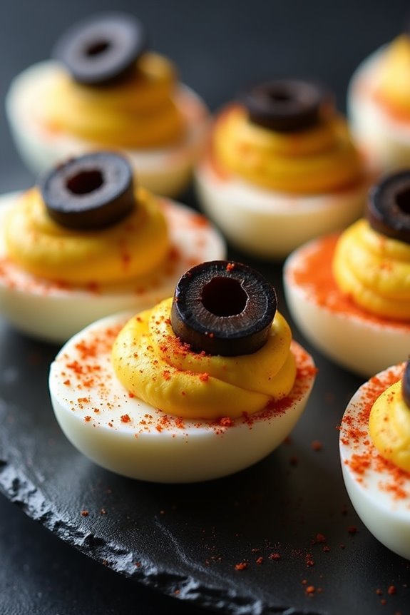 devilish halloween deviled eggs