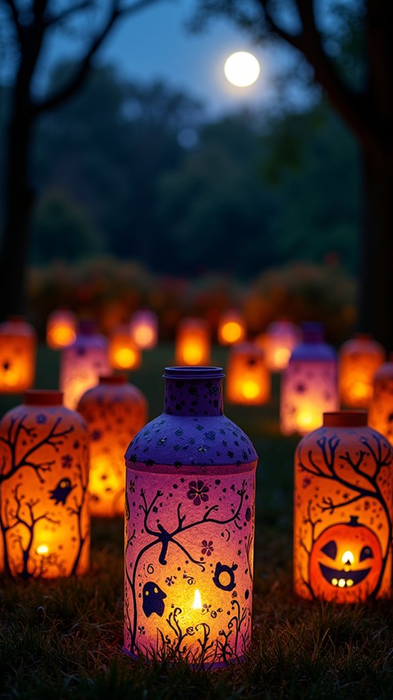 diy colorful halloween lanterns
