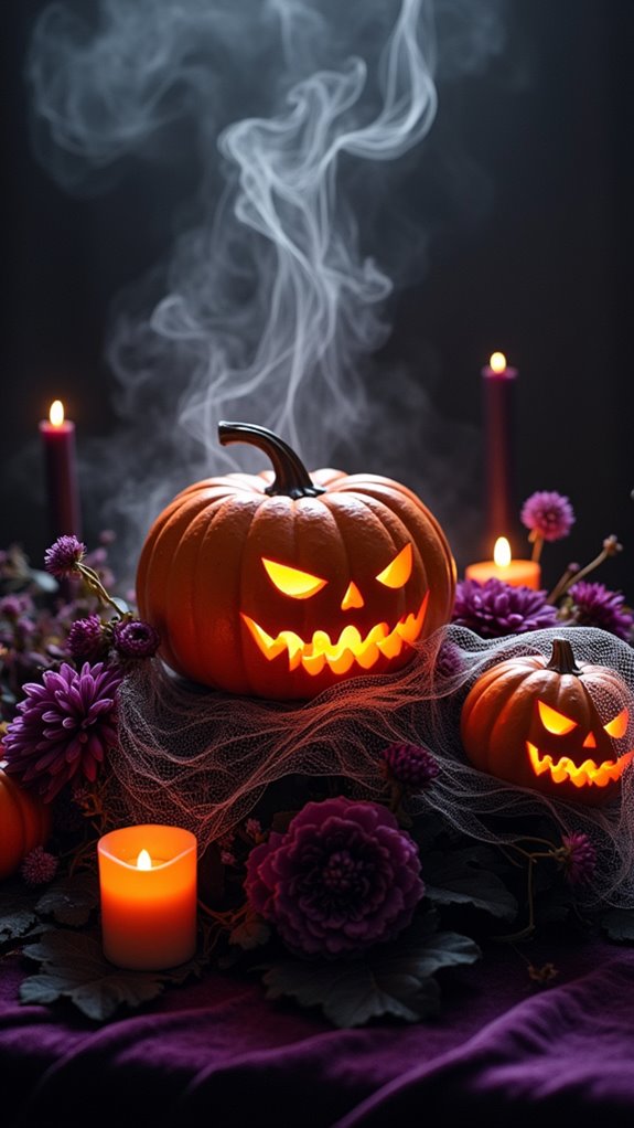 eerie candlelit centerpiece creation