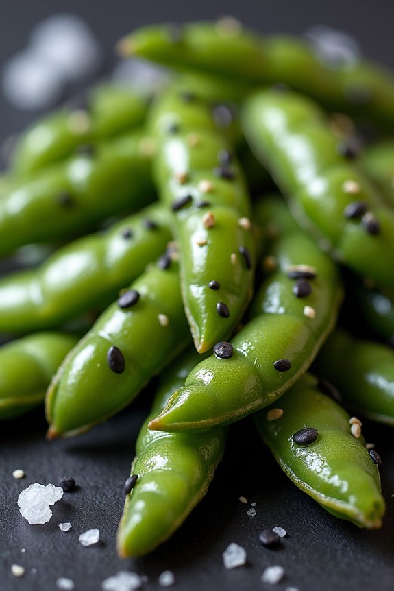 eerie halloween edamame snack