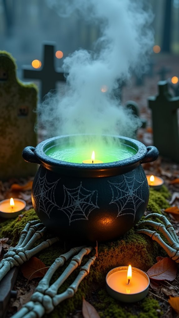 eerie halloween graveyard decor
