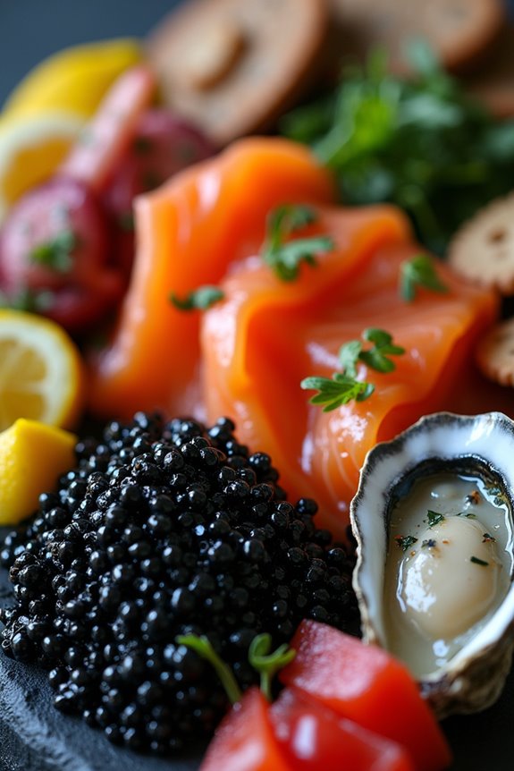 eerie halloween seafood charcuterie