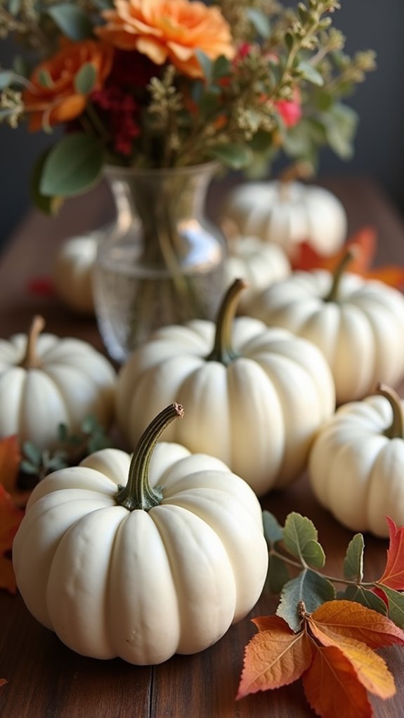 elegant autumn pumpkin display