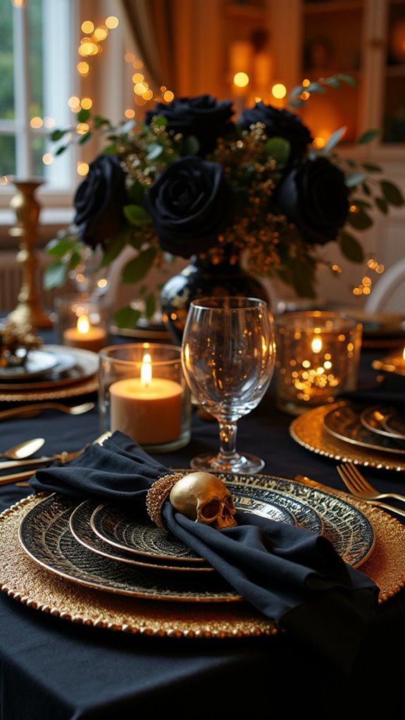 elegant black and gold