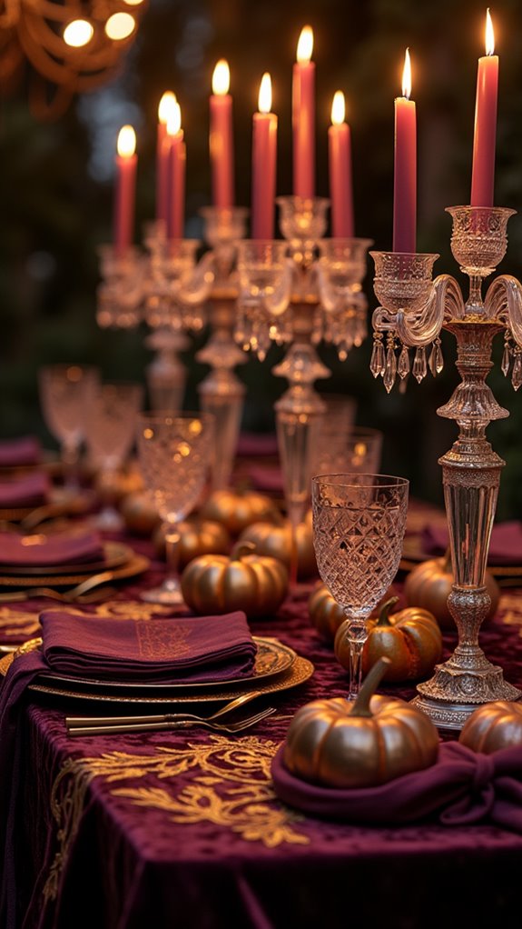 elegant candles create ambiance