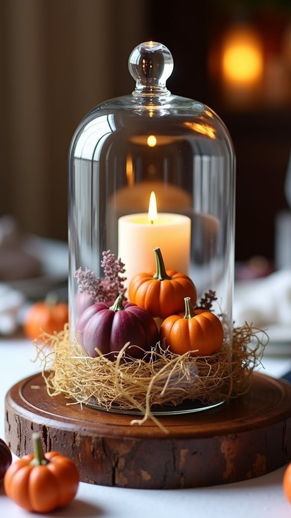 elegant glass dome displays
