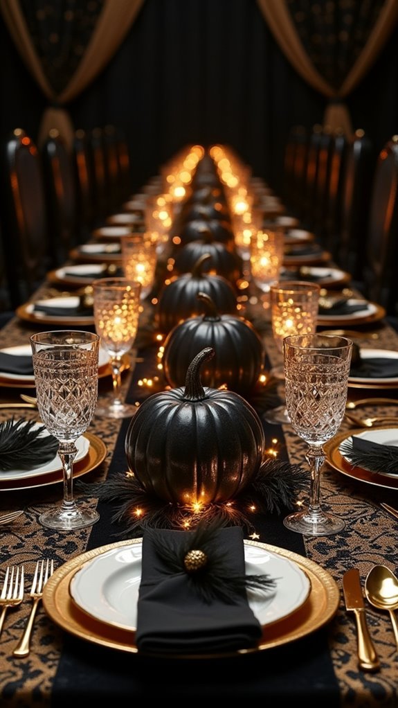 elegant halloween black gold