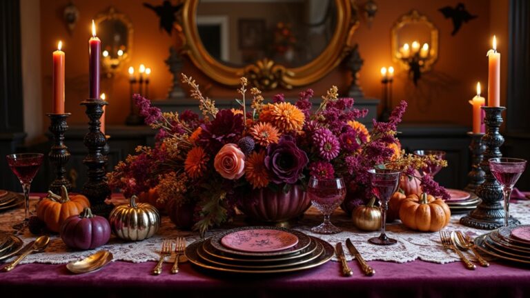 elegant halloween dining decor