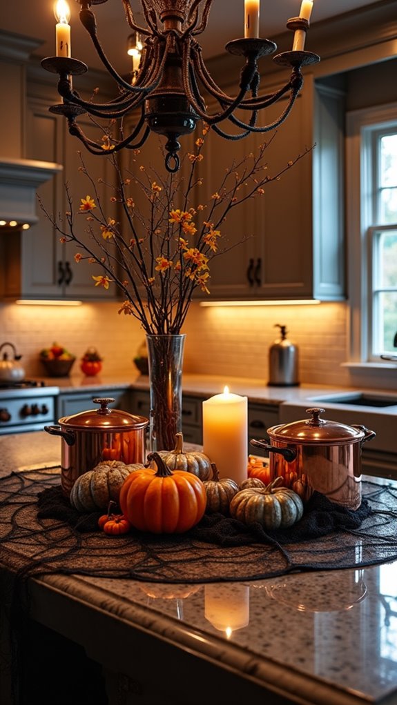 elegant halloween kitchen decor