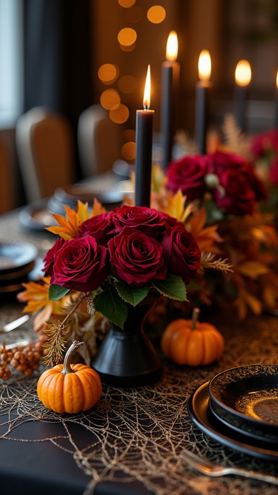 elegant halloween table decor