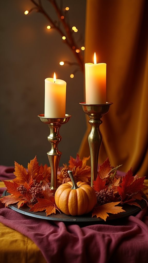 elegant seasonal candlestick display